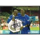 Signed photo of Jimmy Floyd Hasselbaink and Mario Melchiot the Chelsea footballers.